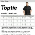 thumbnail image 5 of Toptie Short Sleeve Chef Jacket Kitchen Cook Coat Stripe Uniforms-Red-S, 5 of 5