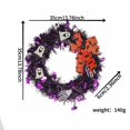 thumbnail image 5 of Halloween Decor - Home Brand - Wreath - Halloween Wreath for Front Door with Lights Wreath Halloween Decorations for Indoor Window Party Holiday Wall Decor, 5 of 8