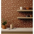 thumbnail image 4 of S4Sassy Self Adhesive Wallpaper, Floral Wallpaper, Brown Removable Diy Vinyl Wall Covering, Textured Peel And Stick Contact Paper For Entryway Accent Wall, Easy Home Decor Solution (25"X120"), 4 of 9