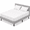White, variant on Evon 600TC 100% Egyptian Cotton Elephant Grey Color Queen Size with 15" Inch Deep Pocket 4-Piece Piping Sheet set