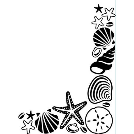 Embossing Folder Shell Corner 4.25X5.75 By Darice