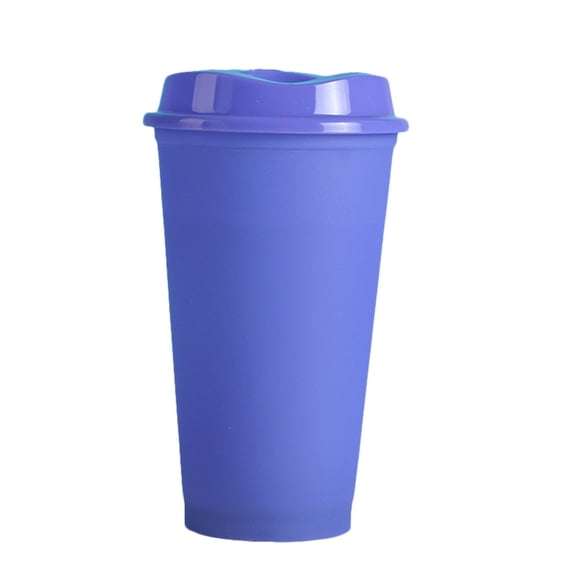 16oz Thermoplastic Color Changing Cup Cartoon Plastic Milk Tea Coffee Cup Durable Reusable
