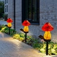 thumbnail image 4 of YiJuHui Solar Powered LED Mushroom Lights Outdoor, Waterproof Garden Stake Lights with Auto On/Off, Resin Fairy Lawn Decor for Pathway Patio Yard Landscape Lighting, 4 of 6