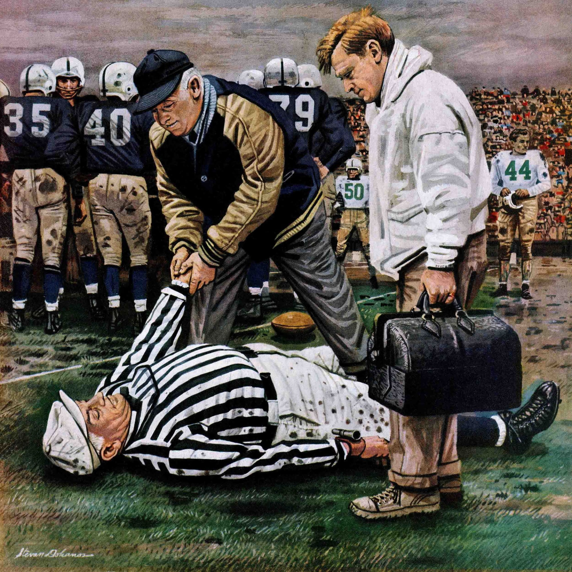 Marmont Hill Ref Out Cold by Stevan Dohanos Painting Print on Canvas