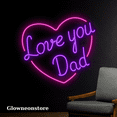 thumbnail image 2 of Glowneon Love You Dad Neon Sign, Father's Day Led Light Gift Decor, 2 of 4