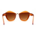 thumbnail image 4 of Womens Angry Eyebrow Line Exposed Lens Cat Eye Sunglasses Orange Brown, 4 of 4