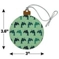 thumbnail image 6 of Cute Kawaii Dolphins Pattern Wood Christmas Tree Holiday Ornament, 6 of 6