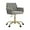 Grey, variant on Velvet Home Office Chair, Modern Height-Adjustable Vanity Chair with Golden Base and Hand-Woven Backrest for Bedroom/Study/Vanity (Beige)