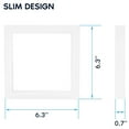 thumbnail image 3 of Luxrite 6 Inch Square LED Flush Mount Ceiling Light, 15W 1000LM, 5CCT 2700K-5000K, Dimmable, 3 of 7