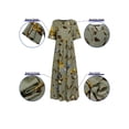 thumbnail image 5 of ZANZEA Womens Dresses Short Sleeve Floral Print Long Vintage Loose Dress, 5 of 9