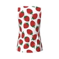 thumbnail image 5 of Fotbe Hand Drawn Strawberry Womens Loose Fit Casual Flowy Slim-Fit Tank Tops Athletic Round Neck Trendy Sleeveless Summer Tops for Gym and Yoga-Small, 5 of 9
