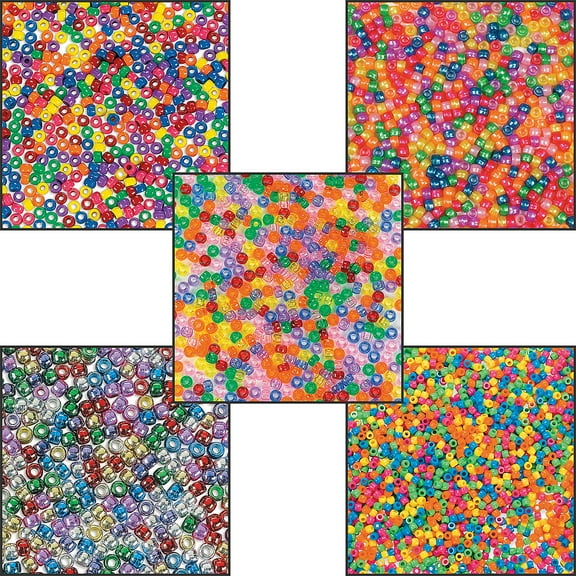 Bulk 10,000 Pieces 6 mm 5 Lbs. of Pony Beads Craft Kit Assortment