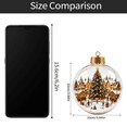 thumbnail image 4 of Clearance Clear Christmas Ornaments Balls, Light-Up Mini Holiday Scene with Warm LED Light, Festive Keepsake Gift, 4 of 5