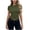 #New Army Green, variant on Womens Slim Fitted Tops Soft Crewneck Stretchy Short Sleeve T Shirt Summer Basic Tee