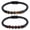 A, variant on 2pcs Tiger Eye Lava Stone Beads Bracelet Braided Leather Bracelet For Men-B