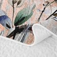 thumbnail image 5 of Erosebridal Chic Floral Twin Quilt Set, Vintage Flower Twin Coverlet Set, Gray Reversible, Terracotta Taupe, 2-Piece (1 Bedspread and 1 Pillowcase), 5 of 7