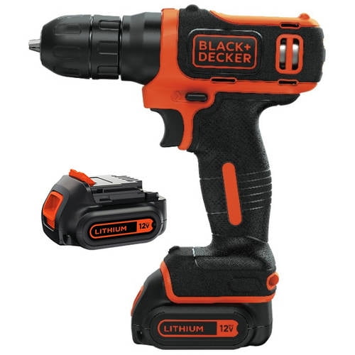 Black & Decker B D 12v Lith Drill 2 Batteries