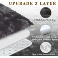 thumbnail image 4 of 8x10 Area Rugs for Living Room Bedroom, Large Area Rug Shag Shaggy Carpet Soft Plush Furry Bedside Rug, Rugs for Home Decor (Dark Grey Tie-Dyed, 8 x 10 Feet), 4 of 14