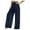 Navy, variant on Huowey Pants for Women Fashionable and Casual New Elastic Pants Linen Casual Pants Casual Pants