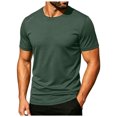 thumbnail image 6 of KPOPLK Men's Shirts Short Sleeve Quick Dry Lightweight T-Shirt Men Big and Tall Running Moisture Wicking Top Dark Green 8XL, 6 of 7
