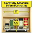 thumbnail image 3 of LYNK PROFESSIONAL 10-1/4" Wide Pull Out Spice Rack Organizer for Cabinet, Slide Out Shelf, Chrome, 3 of 10