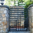 thumbnail image 3 of ALEKO Yard Garden Modern Florence Style Steel Pedestrian Gate 5 x 4.5 ft Black, 3 of 9