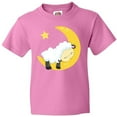 thumbnail image 3 of Inktastic Cute Sheep Sleeping On The Moon, White Sheep, Star Youth T-Shirt, 3 of 5