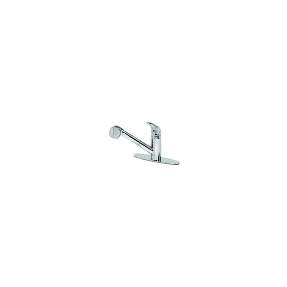 HomePointe 204644 Kitchen Faucet With Pull-Out Spray, Temperature Memory, Chrome Finish - Quantity 3