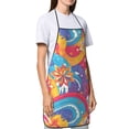 thumbnail image 5 of Anti-Fouling Belt Pocket Elasticated Apron - Non-Slippery Non-Fading Non-Shrinking Non-Crinkly Water-Repellent Indianred Tie-Dye Background Vibrant Colors And Swirling (2), 5 of 8
