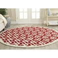 thumbnail image 2 of SAFAVIEH Chatham Jackson Geometric Wool Area Rug, Red/Ivory, 6' x 9', 2 of 10