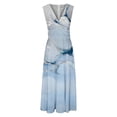 thumbnail image 5 of Frostluinai Fall Dress for Women 2023! Plus Size Cocktail Dress Wrap Deep V Neck Sleeveless Floral Swing Dresses A-Line Bohemian Maxi Party Wedding Guest Dresses, 5 of 5
