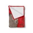 thumbnail image 2 of Rose Soft Flannel Fleece Blanket, Vibrant Red Rose Petals on Wood Planks Forming a Heart Shape Romance Love Passion, Cozy Plush for Indoor and Outdoor Use, 50" x 60", Vermilion Cocoa, by Ambesonne, 2 of 5