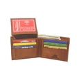 thumbnail image 3 of MARSHAL Genuine Leather RFID Blocking Bass Fish Wallet for Men  Bifold & Trifold Fishing Wallets with Debossing Design Bifold Brown, 3 of 8