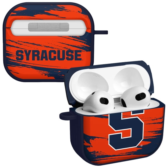 Syracuse Orange Paint Stripe HDX Case Cover Compatible with Apple AirPods Gen 3 by Affinity Bands