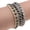 Nude, variant on Women's Layered Punk Rock Rivet Bracelet Studded Faux Leather Metal Chain Bangle