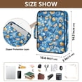 thumbnail image 3 of Haosy Accordion File Organizer Zipper Binder 500 Sheet 6-Tab Expanding File Folder Multi-Pocket 1.2 Inch 3 Ring Fantastic Shells on Sea, 3 of 7