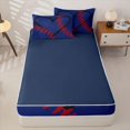 thumbnail image 4 of Homewish Baseball Heart Zipper Twin Comforter Sets with Fitted Sheet and 2 Pillowcases, Navy Cartoon Zipper Bedding Set for Men and Women, Navy Reversible, 4 Pieces, 4 of 6