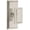 Polished Nickel, variant on Grandeur 885866 Carre Solid Brass Passage Door Knob Set - Grey