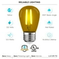 thumbnail image 7 of Luxrite S14 Edison LED Yellow Light Bulbs 0.5W Colored LED Bulbs for Outdoor String Lights UL Listed E26 Base 6 Pack, 7 of 7