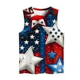 thumbnail image 4 of Yghzkop Womens Tank Tops Ruffled Square Neck Printed Shirts 2025 Summer 4th of July Independence Day Tank Tops Casual Loose Fit Sleeveless Cute Tanks Tee for Women, 4 of 4