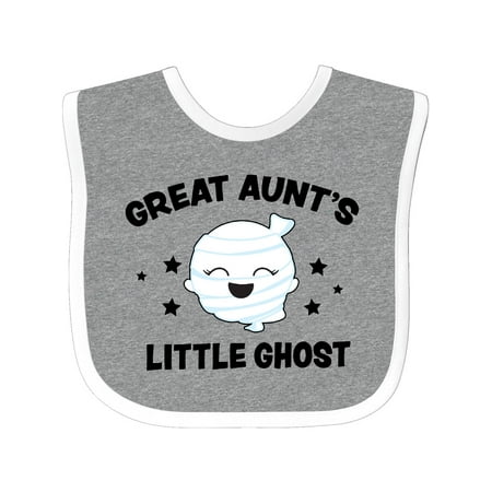 

Inktastic Cute Great Aunt s Little Ghost with Stars Gift Baby Girl Bib