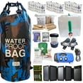 thumbnail image 4 of Sirius Survival Pre-Packed Hurricane Kit - Comprehensive Hurricane Preparedness Items - Essential Hurricane Supplies - Complete Hurricane Supply List in a Waterproof Bag for 2 People - Deep Blue Camo, 4 of 5