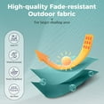 thumbnail image 5 of Alpha Joy 13x6.5ft Double-Sided Extra Large Outdoor Patio Market Rectangle Umbrella with Crank Handle, Turquoise, 5 of 6