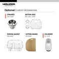 thumbnail image 6 of Houzer Medallion Designer 32 in Stainless Steel Undermount 80/20 Double Small Left Bowl Kitchen Sink with Strainer - MG-3209SL-1, 6 of 6