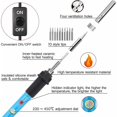 thumbnail image 4 of Soldering Iron Precision Tin Soldering Iron With On/off Switch, Adjustable Temperature 200-450, 9 In 1 Kit, 5 Soldering Iron Tips, Soldering Wire, Sol, 4 of 5