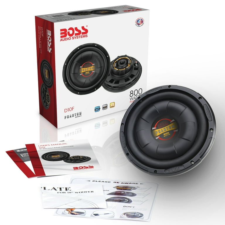 BOSS PHANTOM 800WATTS ウーファー BOSS Audio D10F Phantom Series, 10 Inch Car Audio Subwoofer with