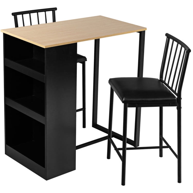 Finihen Dining Set, Dining Table Set, 3 Piece Counter Height Pub, for Home, Restaurant, Natural Finihen Dining Set, Dining Table Set, 3 Piece Counter Height Pub, for Home, Restaurant, Natural