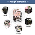 thumbnail image 5 of PVC Transparent Backpacks Clear Backpack for Travel and Outings Green Palm Tree Pattern, 5 of 7
