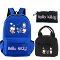 thumbnail image 3 of 3Pcs/set Hello Kitty Backpack Teenager Student Schoolbag with Insulated Lunch Bag Printed School Backpack Boy Girl Rucksack Bag tzw, 3 of 7