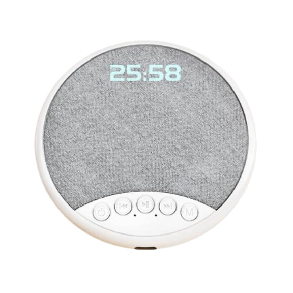Blarkrus Pillow Speaker Digital Alarm Clock with White, 5.3 Sleep Timer Multi, for Bedside Sleeping Aid Setup and Daily Use, White, 1pcs